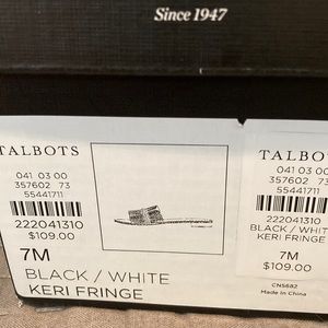 Black and white fringe slides